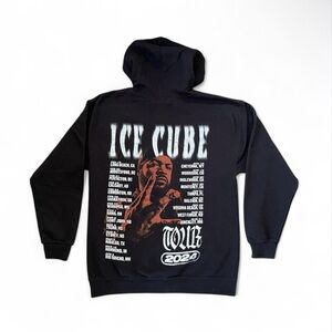 Ice Cube 2024 Tour Zip Up Hoodie - Size Mens Medium - Black